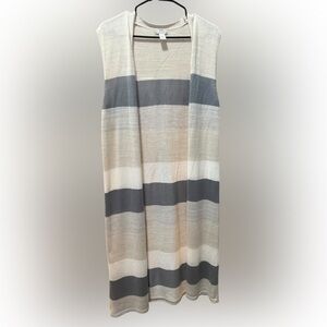 Demdaco Women's Maxi Top in Gray and Cream Stripes